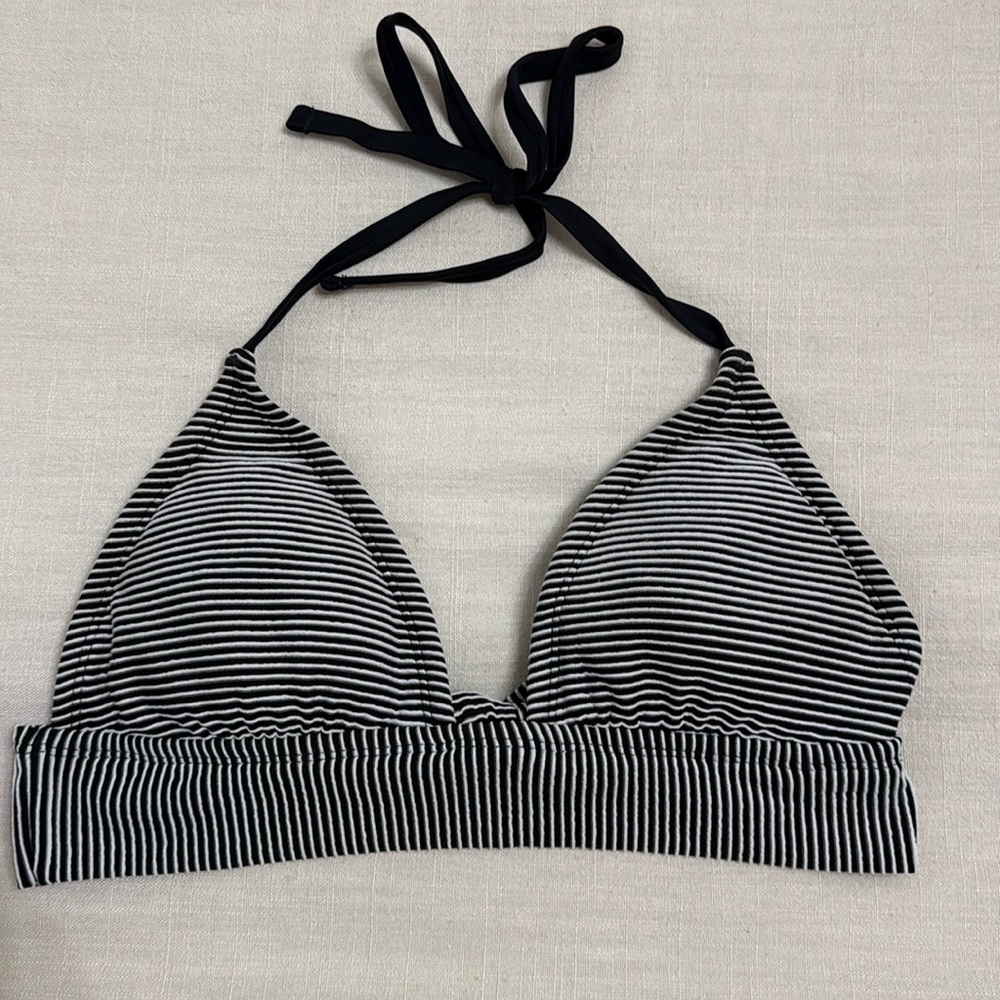 Shade and shore striped bikini top
